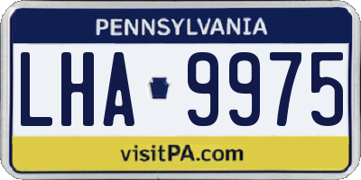 PA license plate LHA9975