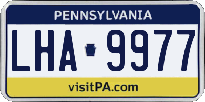 PA license plate LHA9977
