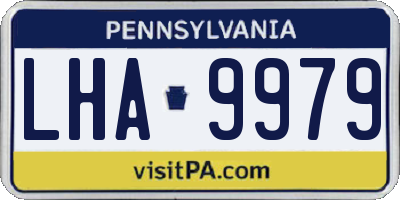 PA license plate LHA9979