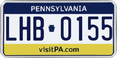 PA license plate LHB0155