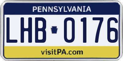 PA license plate LHB0176