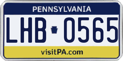PA license plate LHB0565