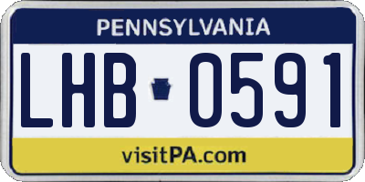 PA license plate LHB0591