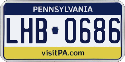 PA license plate LHB0686
