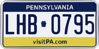 PA license plate LHB0795