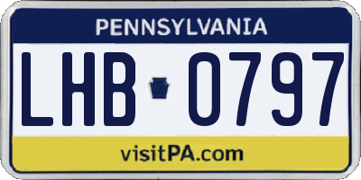PA license plate LHB0797