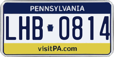 PA license plate LHB0814