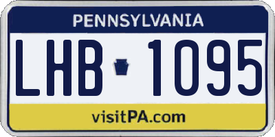 PA license plate LHB1095