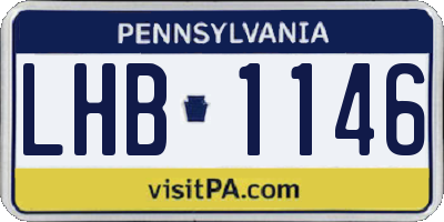 PA license plate LHB1146