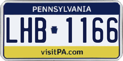 PA license plate LHB1166