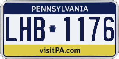 PA license plate LHB1176