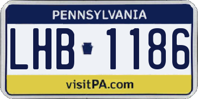 PA license plate LHB1186