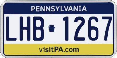 PA license plate LHB1267