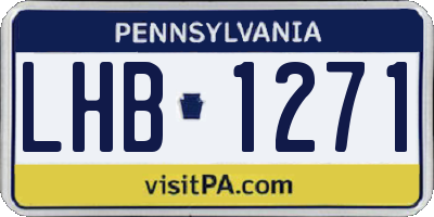 PA license plate LHB1271