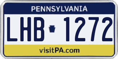 PA license plate LHB1272