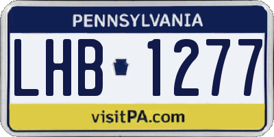 PA license plate LHB1277