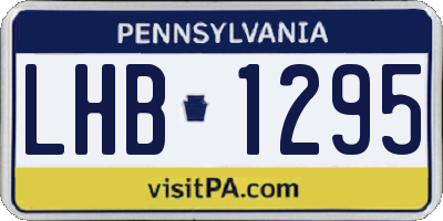 PA license plate LHB1295