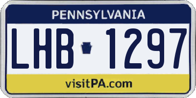 PA license plate LHB1297