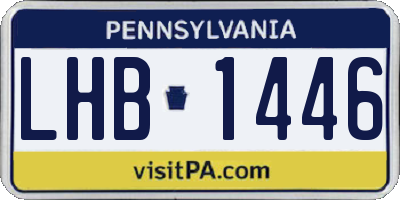 PA license plate LHB1446