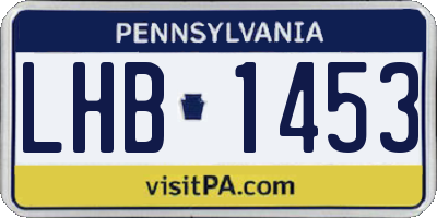 PA license plate LHB1453