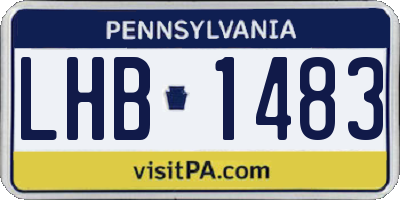 PA license plate LHB1483