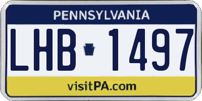 PA license plate LHB1497