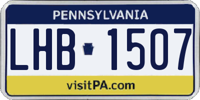 PA license plate LHB1507