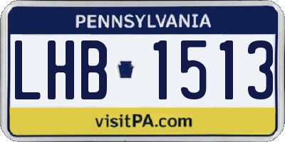 PA license plate LHB1513