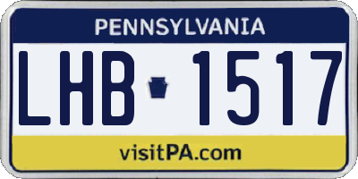 PA license plate LHB1517
