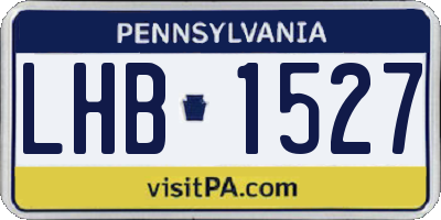 PA license plate LHB1527