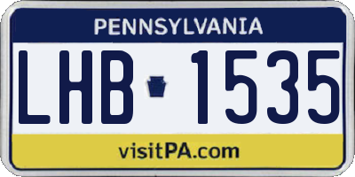 PA license plate LHB1535