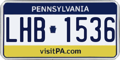 PA license plate LHB1536