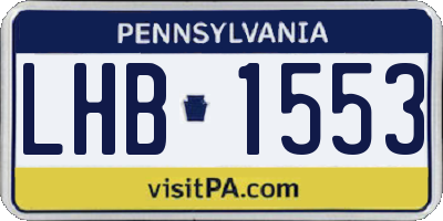 PA license plate LHB1553