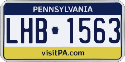 PA license plate LHB1563