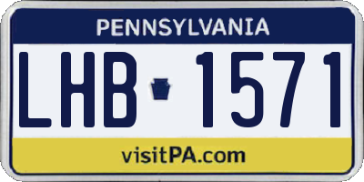 PA license plate LHB1571