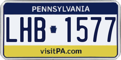 PA license plate LHB1577