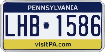 PA license plate LHB1586
