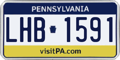 PA license plate LHB1591