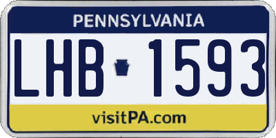 PA license plate LHB1593