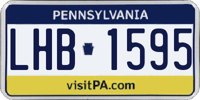PA license plate LHB1595