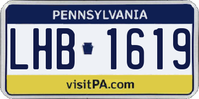 PA license plate LHB1619