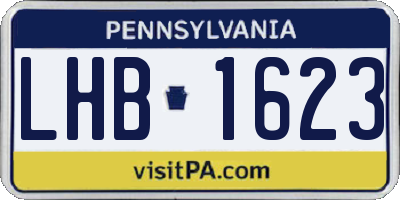 PA license plate LHB1623
