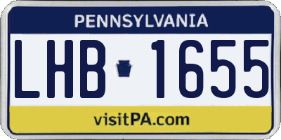 PA license plate LHB1655