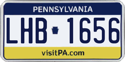 PA license plate LHB1656