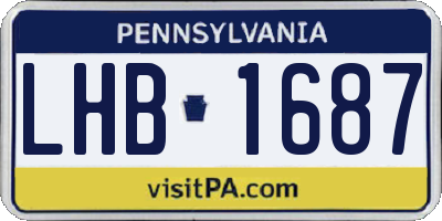 PA license plate LHB1687