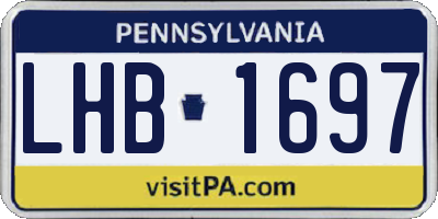 PA license plate LHB1697