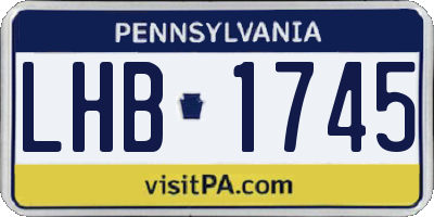 PA license plate LHB1745