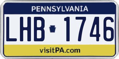 PA license plate LHB1746