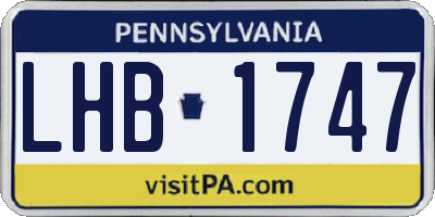 PA license plate LHB1747