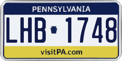 PA license plate LHB1748